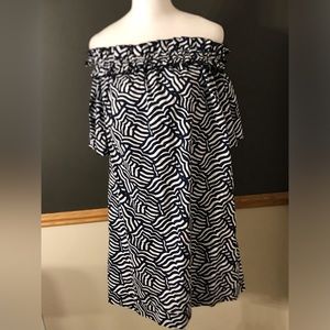 Vineyard Vines Whale Tail Printed Off The Shoulder Dress Size small